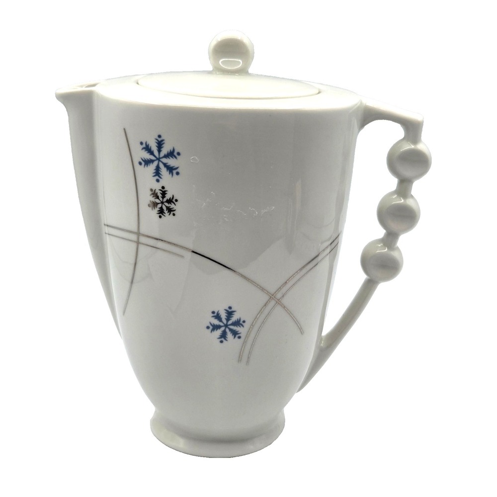 Royal Jackson Parisienne St. Moritz TeaPot Snowflake Pattern UNIQUE Ball Handle